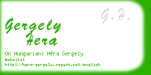 gergely hera business card